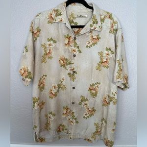 Tommy Bahama 100% Silk Hawaiian Shirt Size Large